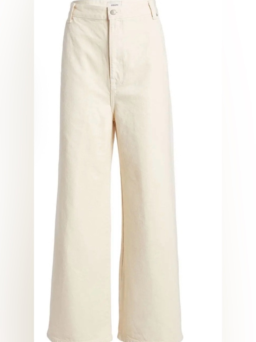 KHAITE Wide Leg Cream Trousers - Picture 2 of 4